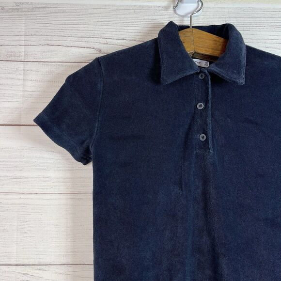 Aritzia TnA Crest Dress in Ink Gray Terry Polo Tennis Size XS - Picture 3 of 10